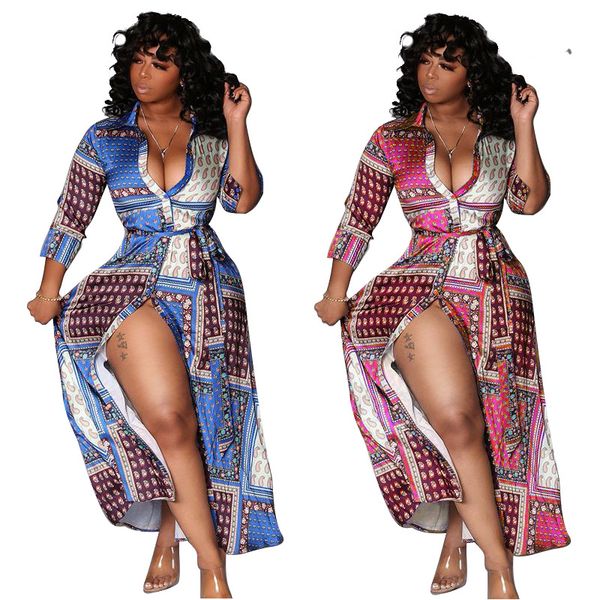 

womens designer luxury shirt dress print long sleeve lapel neck dresses casual fashion female clothing, Black;gray
