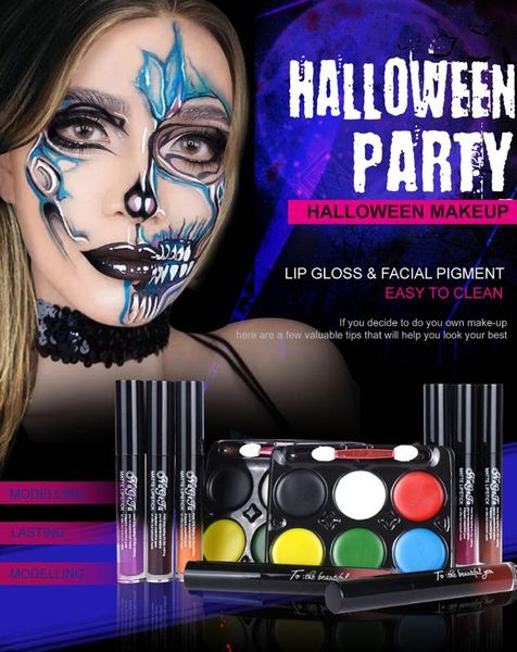 

lip gloss halloween liquid lipstick lipkit cosmetics makeup nude long lasting moisturizer tint nutritious vivid colorful