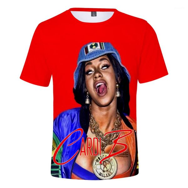 

cardi b 3d женщины tshirts женский американский рэпер грэмми лето тройники с короткими рукавами tops, White