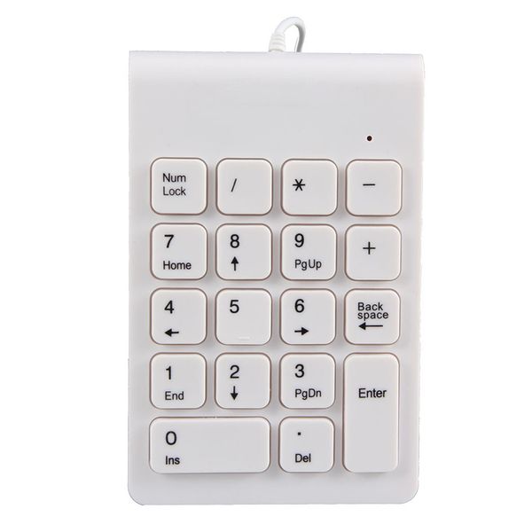 

mini usb 18-keys num pad numeric number keypad keyboard for lapnotebook white