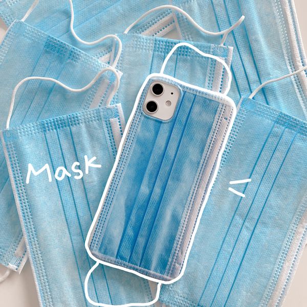 

creative mask phone case for iphone 11 11pro max x xs 8 7 8plus xr funny cute phone cases soft cover