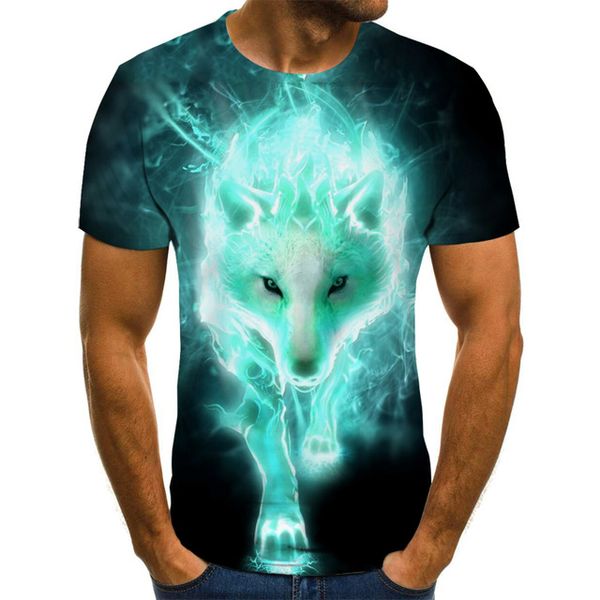 

wolf animal cool male male 3d print shirts oversized graphic anime men clothing