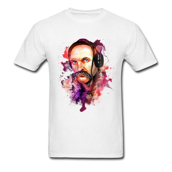 

украина характер t-shirt мужчины классический печать футболках иван сирко слушать музыку футболка пользовательские мужской топы тис art tshi