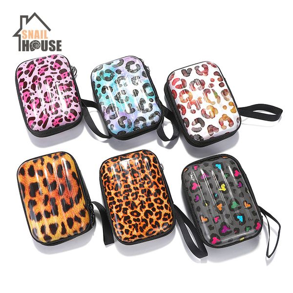 

snaihouse leopard print spots digital 3c storage bag zero wallet jewelry organizer box leopard texture storage box organizer