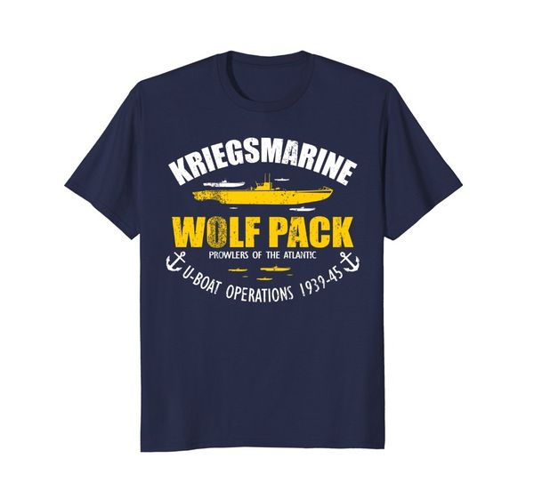 

2019 100% cotton ww2 german u-boat submarine t shirt - kriegsmarine wolf pack summer style tee shirt