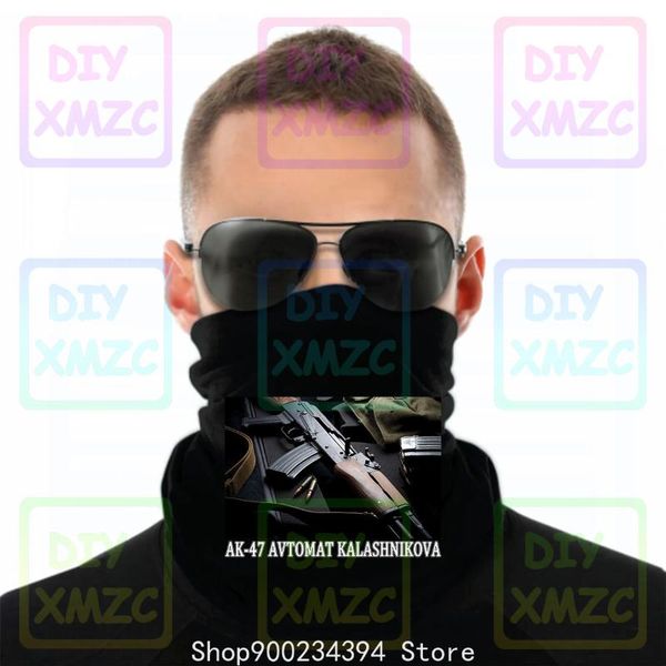 

scarves avtomat kalashnikova russian riffle mens black bandana, Blue;gray