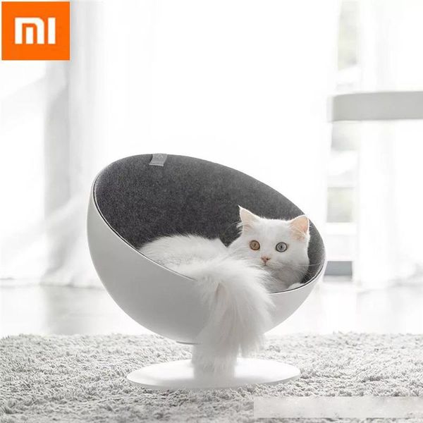 

xiaomi cat beds & mat pet house cat boss rotational interaction cat house sleeping funny pet bed fiber material supplies