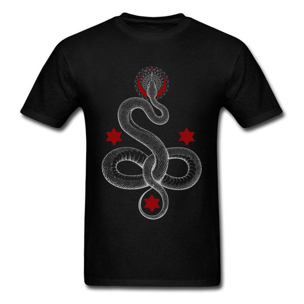 

fashion design serpentine black men's t-shirt - if,gothic,goth,punk,dark,alternative print round neck man