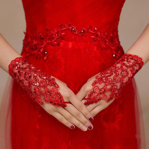 

elegant white lace gloves beaded crochet lace glove accessories sequin applique gloves bride fingerless, Blue;gray