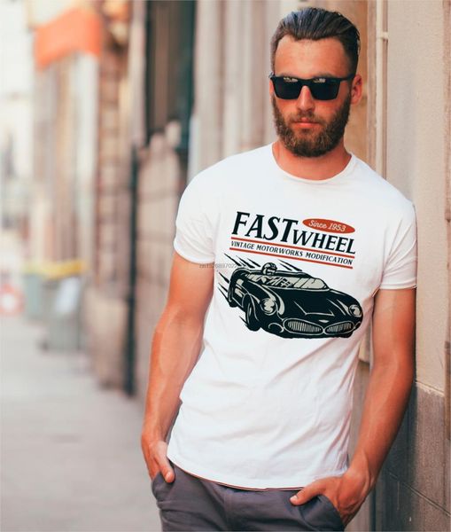 

fast wheel t-shirt vintage motorworks quality tires car t-shirt graphic tee gift for him organic cotton men t shirt