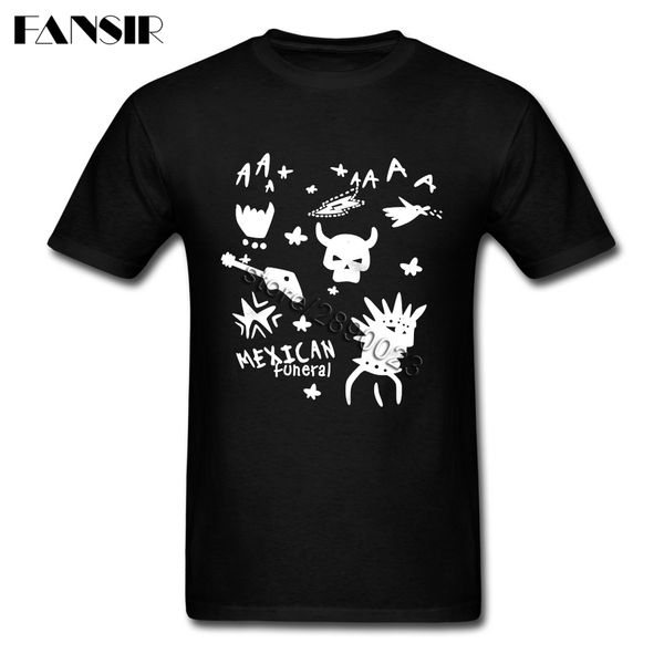 

mexican funeral shirt vintage men t shirt short sleeve pure cotton o neck t-shirt for