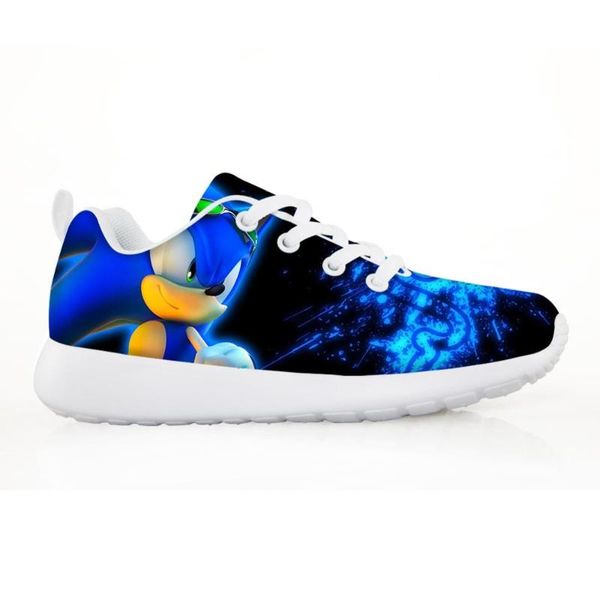 

2020 fashion children's shoes sneakers for kids boys girls pretty sonic casual flats breath lace-up school shoes dropshipping, Black