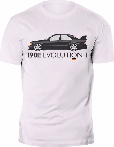 

2019 100% cotton new t-shirt retro germany car fans 190e evo 2 ii tee o neck custom print tee shirt