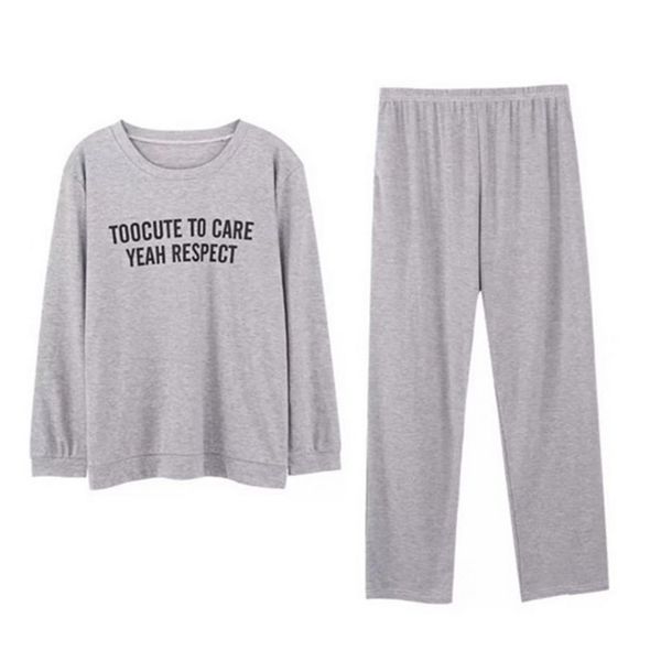 

2020 spring new men pajamas sets casual long sleeve o neck thin loose pajamas for men printed sleepwear suit homewears, Black;brown