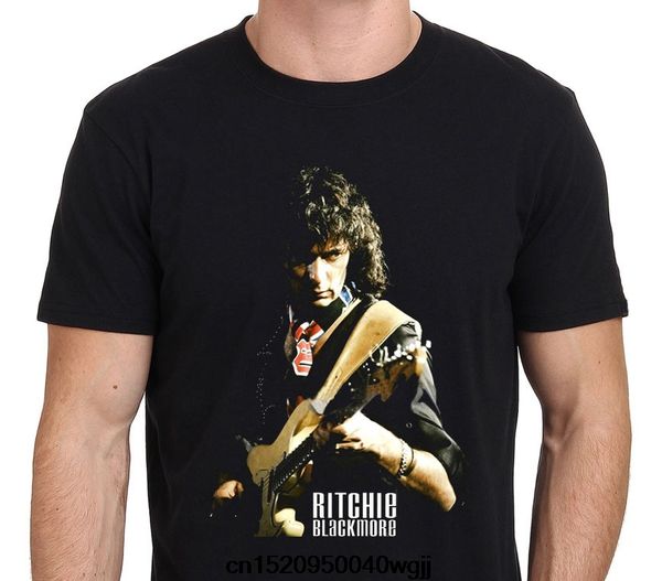 

print t shirt summer hipster ritchie blackmore heavy metal rock guitarist design t shirt customize printed short sleeve