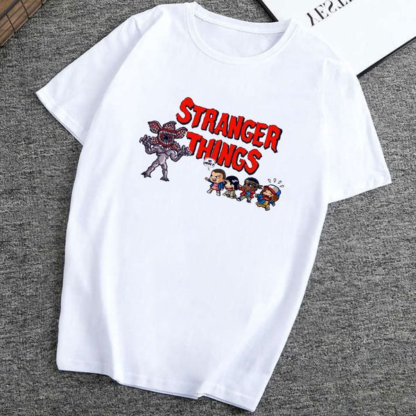 

незнакомец вещи demogorgon vs дети horror печать футболки женские футболки harajuku streetwear summer hipster homme