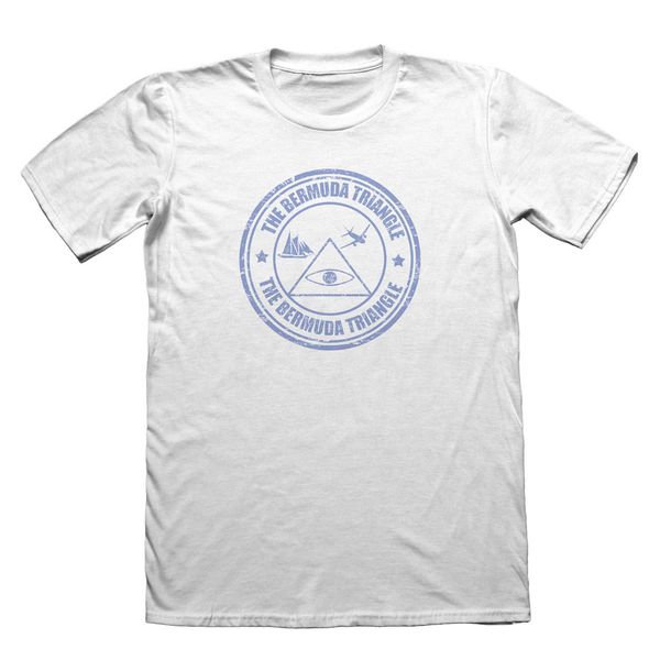 

2019 cotton t-shirt fashion t shirt bermuda triangle design t-shirt - men's fathers day christmas tee shirt
