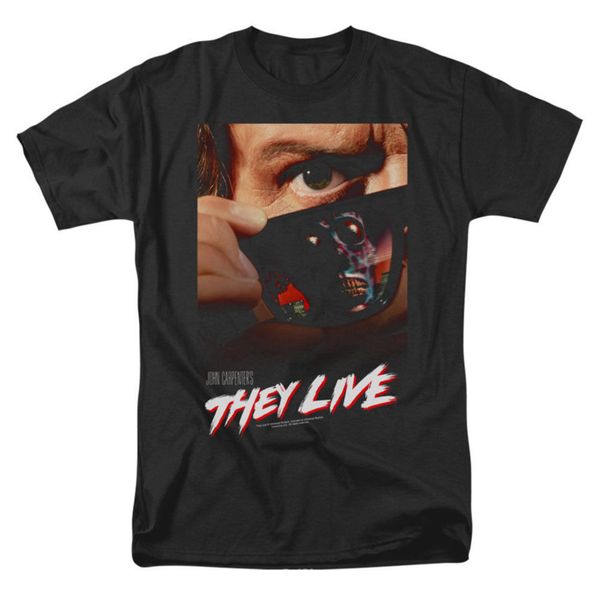 

they live men's poster t-shirt black rockabiliacool men's short