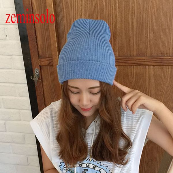 

new fashion women's hats warm woolen winter hats female knitted hat cap for women girls skullies beanies casual beanie for women, Blue;gray