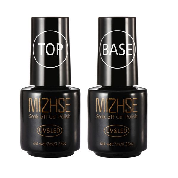 

mizhse 7ml coat base coat gel nail polish nail art uv led soak-off multi-use base uv led soak-off oil for nails, Red;pink