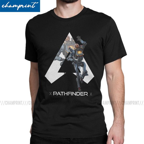 

men t-shirts apex legends battle royal pathfinder vintage tee shirt short sleeve 80s game t shirt round collar clothing original