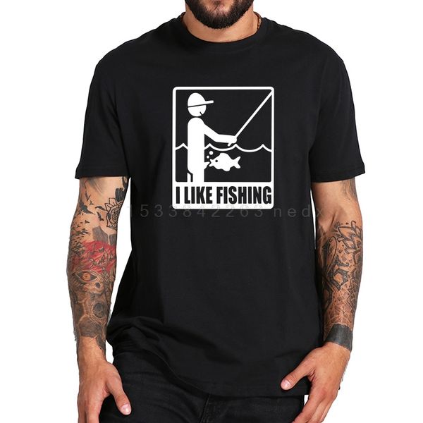 

fishing graphic tshirt funny letter i like fishing printed tees men humor cotton short sleeve eu size homme