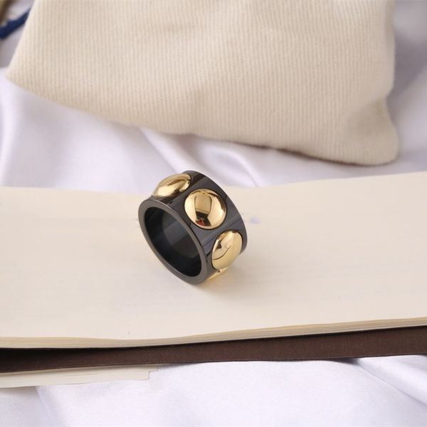 

2020 round wide ring fashion titanium steel charm ring solid color wild ring a variety of styles letter jewelry, Silver