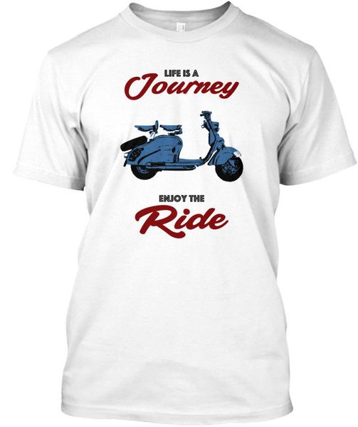 

2019 fashion 2019 new mens t shirts life is a journey - enjoy the ride standard t-shirt 100% cotton tee shirt