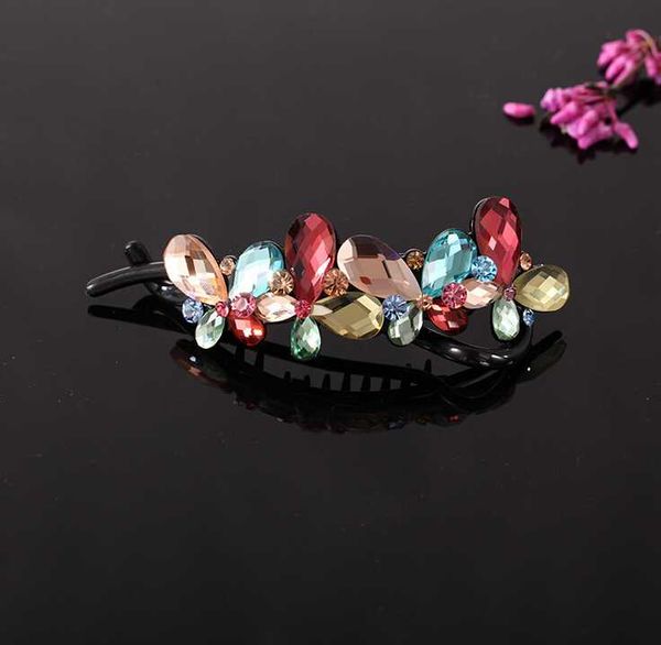 

butterfly colorful banana crystal hair band for women crystal hair rope stick rm214 ing, Golden;silver