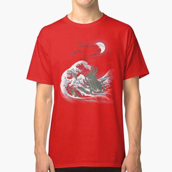 

the wave off r'lyeh t shirt samiel monster sea kanagawa japan japanese necronomicon squid cthulu kraken
