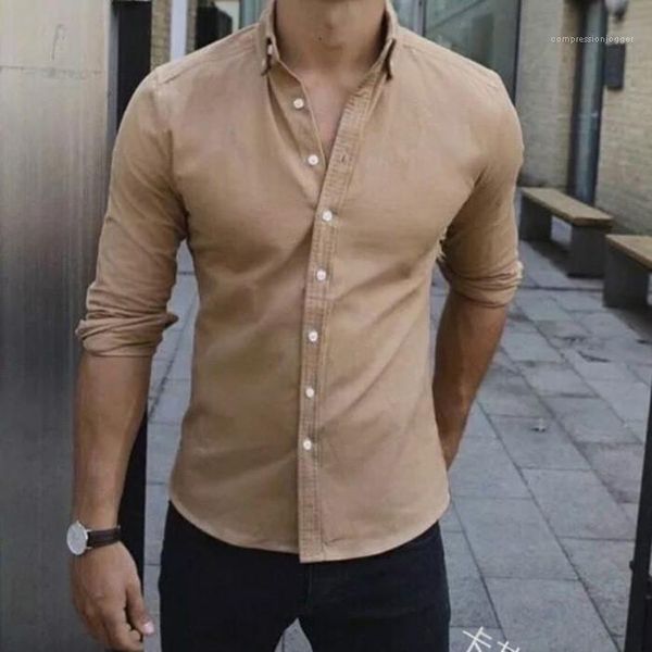 

casual long sleeve lapel neck slim fit fashion homme shirt mens spring desinger solid color shirt, White;black