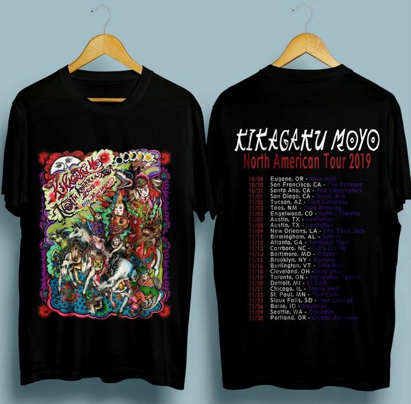 

new kikagaku moyo north american tour oct - nov black t shirt s-3xl