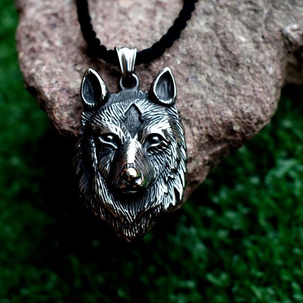 

sanlan norse, pagan, viking celtics wolf necklace pentagram wolf pendant, Silver