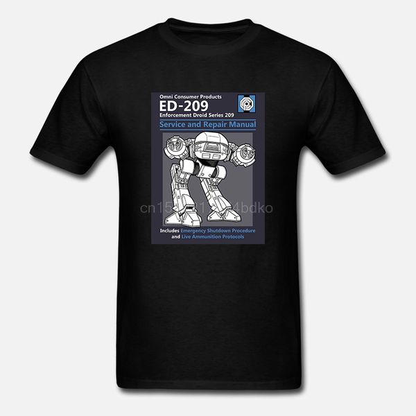 

robocop ed209 t-shirt o шеи короткие рукава boy хлопок мужчины футболки +2018 марка одежды slim fit печати мода хлопок футболки
