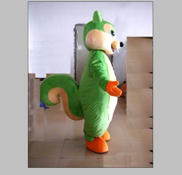 2018 Fábrica Venda Direta Adult Green Squirrel Mascot Traje Esquilo Traje Animal Traje Para Venda