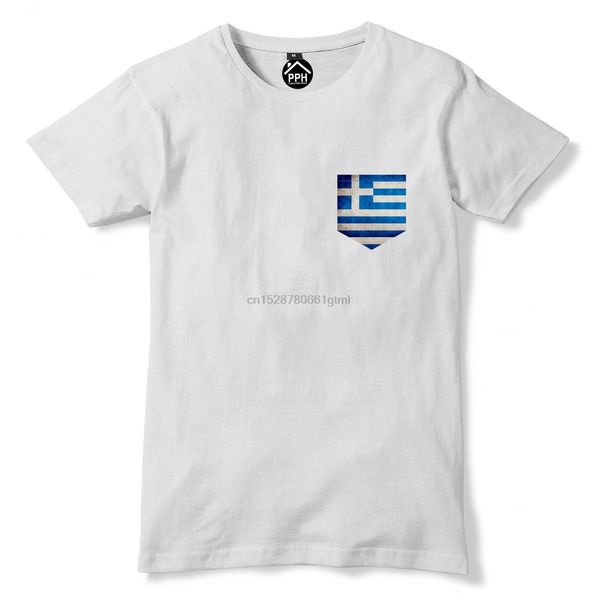 

vintage print pocket greece flag tshirt mens europe sport football t shirt 287