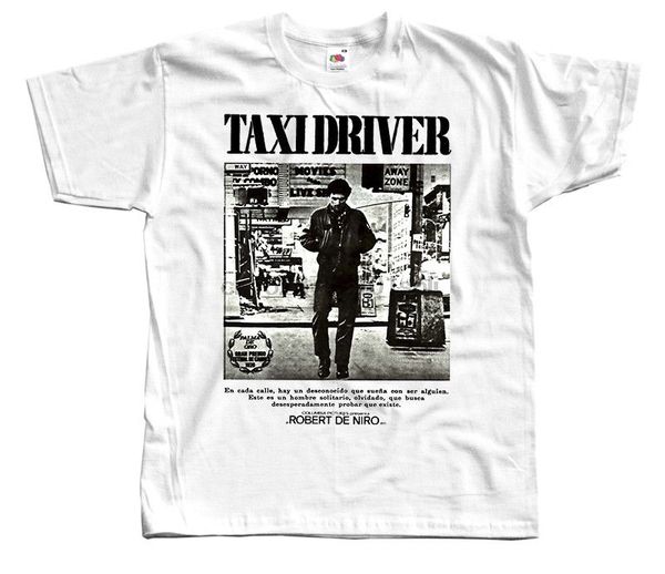 

таксист роберт де ниро t shirt white natural все размеры s-3xl лето короткие рукава хлопок t-shirt мода