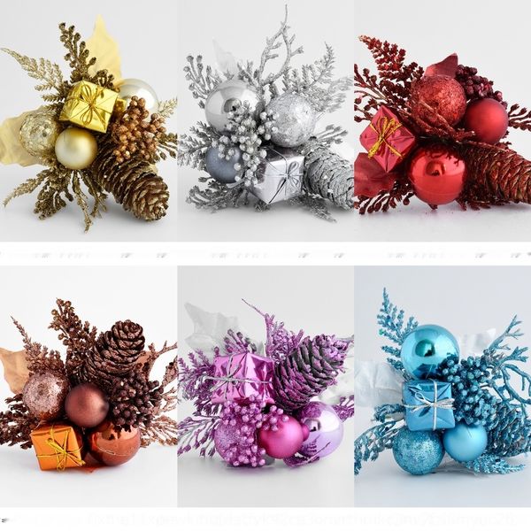 

new silver red spruce ball christmas ball pine fruit cuttings simulation christmas decorative cuttings flowers bvpzj