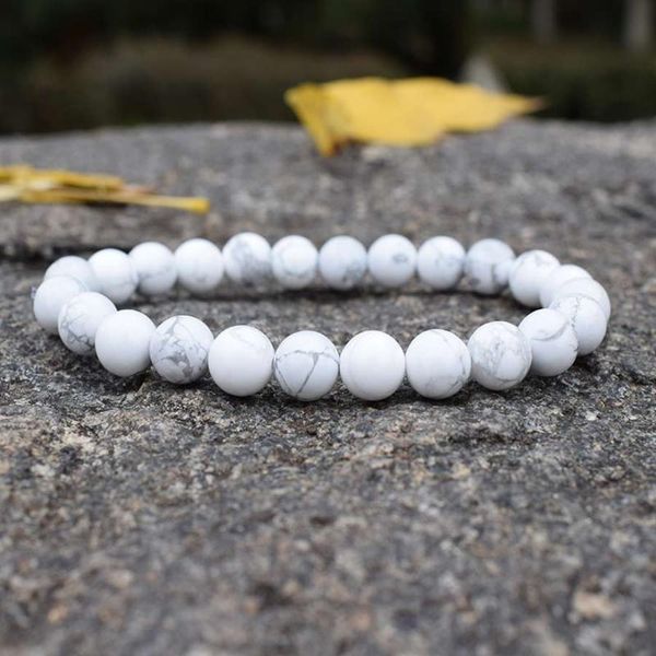 

charm bracelets fashion white turquoises beaded women natural stones beads handmade strand semi-precious handwoven jewelry, Golden;silver