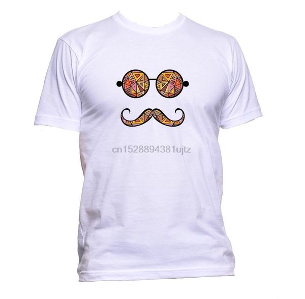

hipster moustache and glassest-shirt mens womens fashion slogan comedy