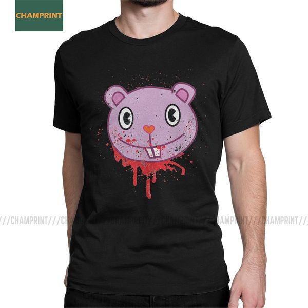 

toothy happy tree friends t shirts men cotton t-shirts lumpy flippy petunia sniffles handy mole bear cartoon tees short sleeve