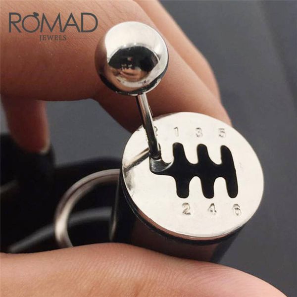 Romad Car Gear Gear Keychain Shift Knob Tipo Auto Modificato Portachiavi Anello Auto Metallo Catena chiave Portachiavi Keyring Car-styling Multi Colour Jewelry Men