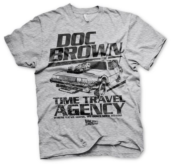 

back to the future doc brown marty mcfly official tee t-shirt mens new 2019 summer casual t-shirt printing