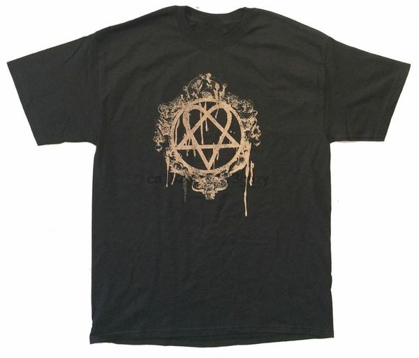 

him h.i.m. dripping heartagram usa tour 2006 black t shirt new fashion tee shirt