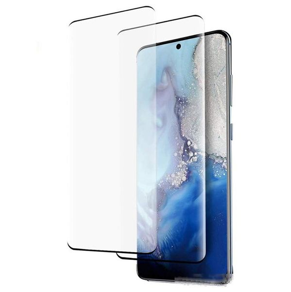 

case friendly tempered glass screen protector for s20 plus note 10 s10 s9 protector film glue on edge screen protector with box