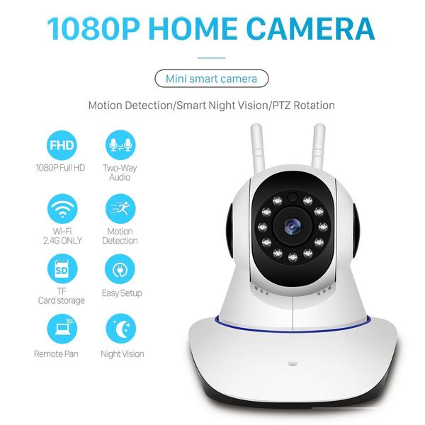 

new wireless 1080p hd ip camera wifi camera 802.11b / g p2p network infrared indoor security camera with alarm sensor