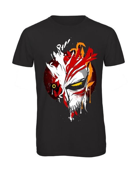 

t-shirt mens black bleach манга аниме 2