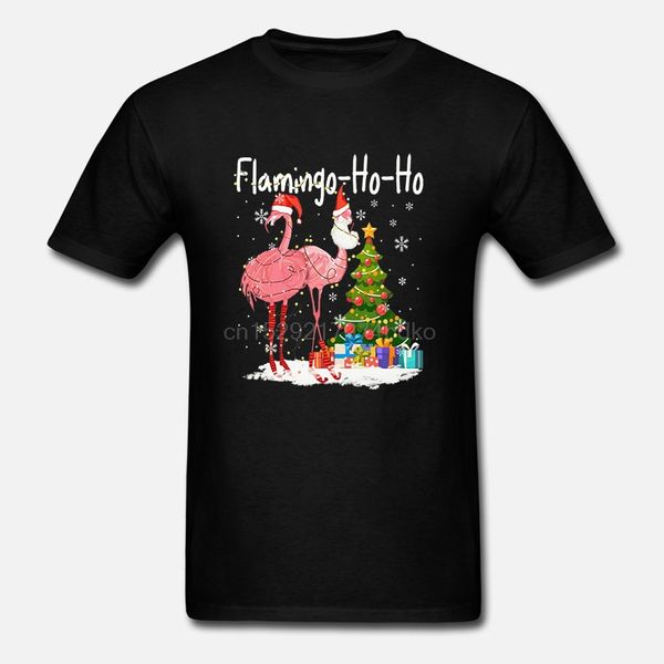 

men t shirt flamingo ho ho ho christmas light decor women t-shirt