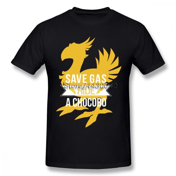 

save gas ride a chocobo t-shirt for men dropshipping summer short sleeve cotton plus size custom team tee 4xl 5xl 6xl