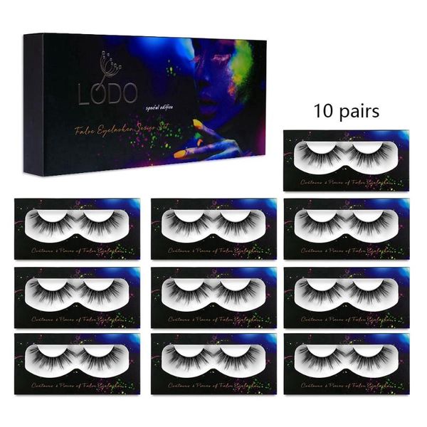 

false eyelashes 10 pairs high-grade fiber 3d natural long beautifully packaged
